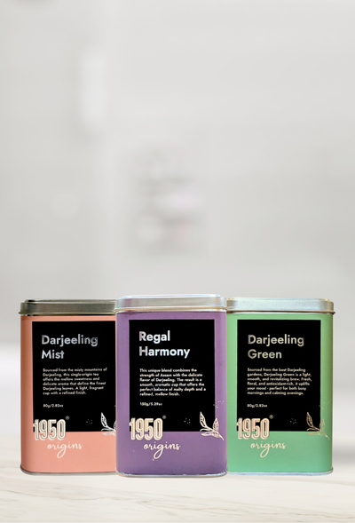 Darjeeling Green, Darjeeling Mist, & Regal Harmony