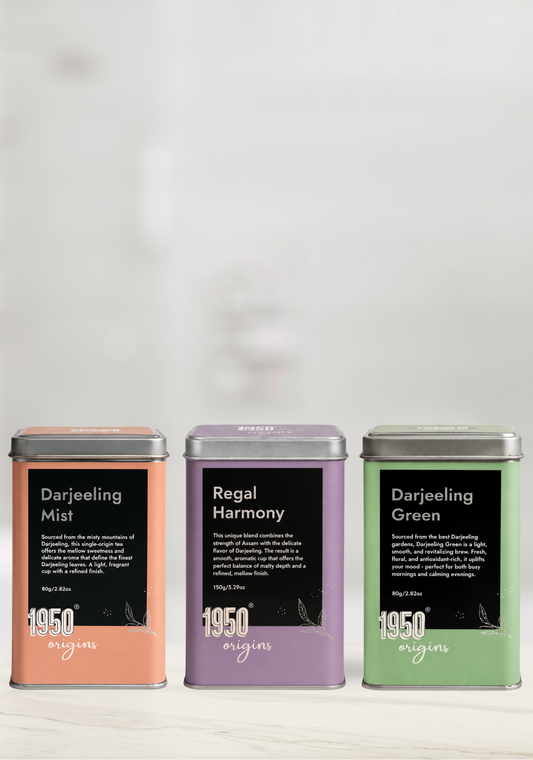 Darjeeling Green, Darjeeling Mist, & Regal Harmony