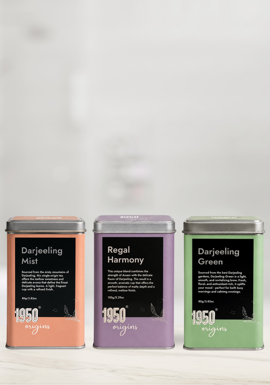 Darjeeling Green, Darjeeling Mist, & Regal Harmony