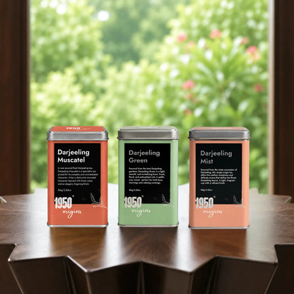 Darjeeling Green, Darjeeling Mist, & Darjeeling Muscatel