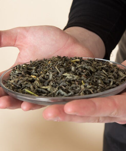 tea leaves in a plate 